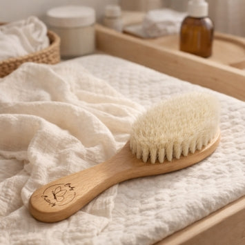 Babyhaarbürste aus Ziegenhaar