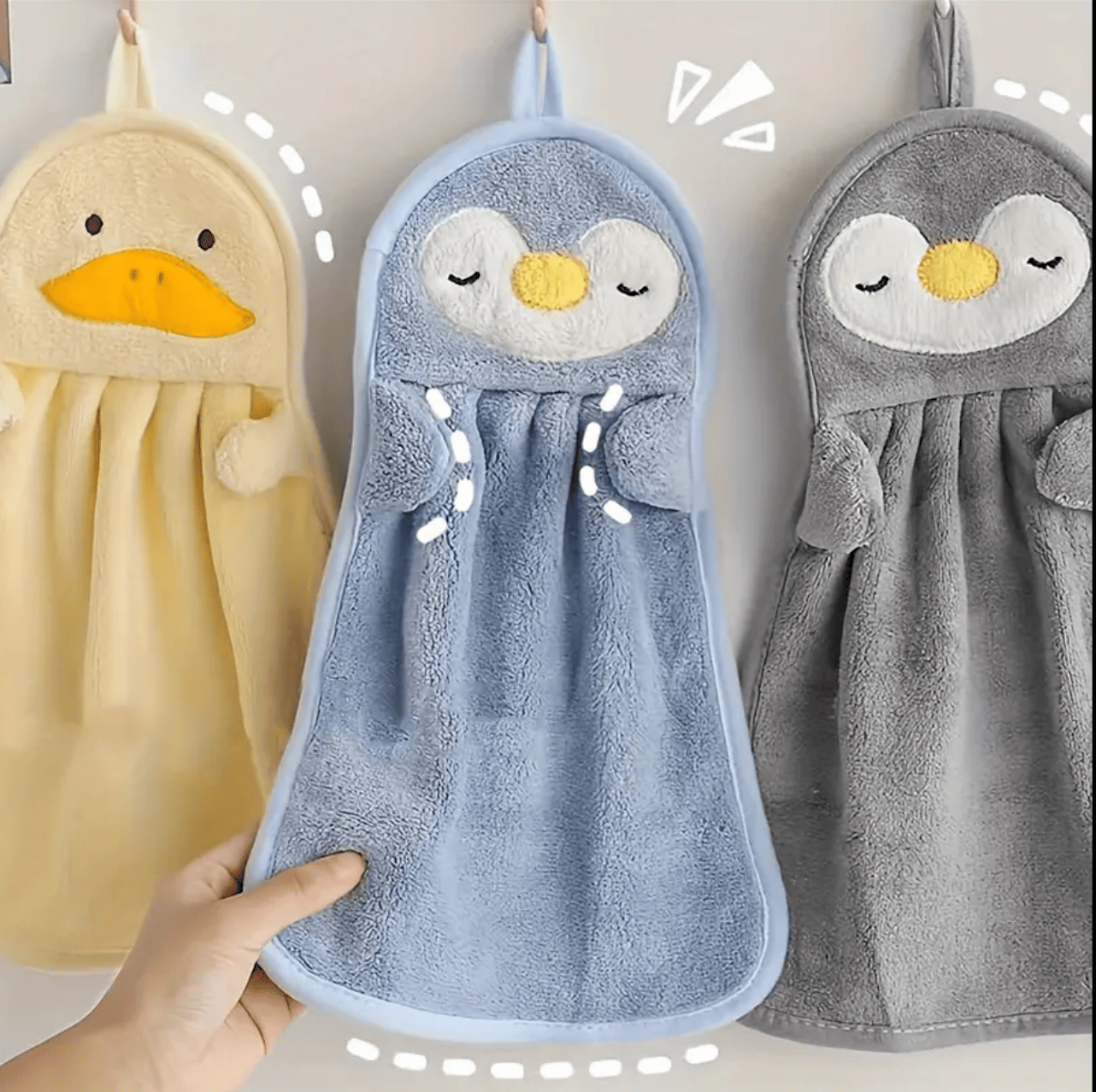 Kuscheliges Kinderhandtuch mit süßen Motiven - versch. Farben