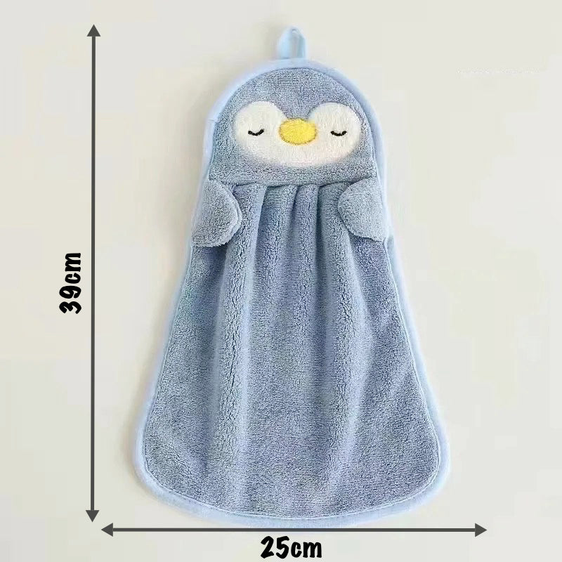 Kuscheliges Kinderhandtuch mit süßen Motiven - versch. Farben